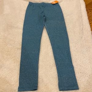 NWT blue sparkly leggings 7-8
